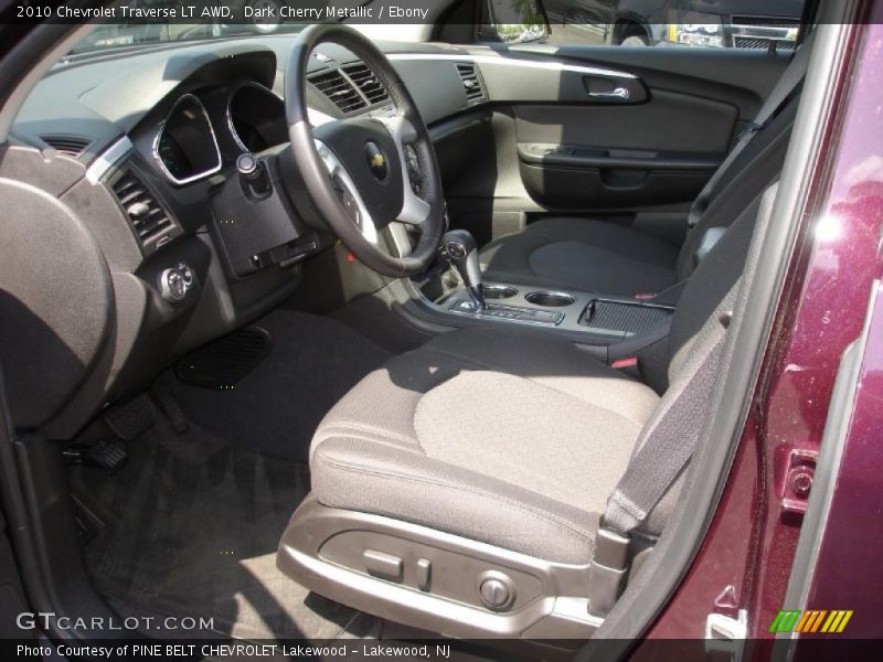Dark Cherry Metallic / Ebony 2010 Chevrolet Traverse LT AWD