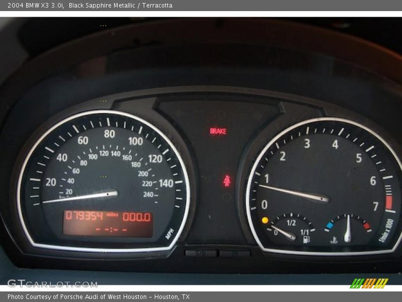 Black Sapphire Metallic / Terracotta 2004 BMW X3 3.0i