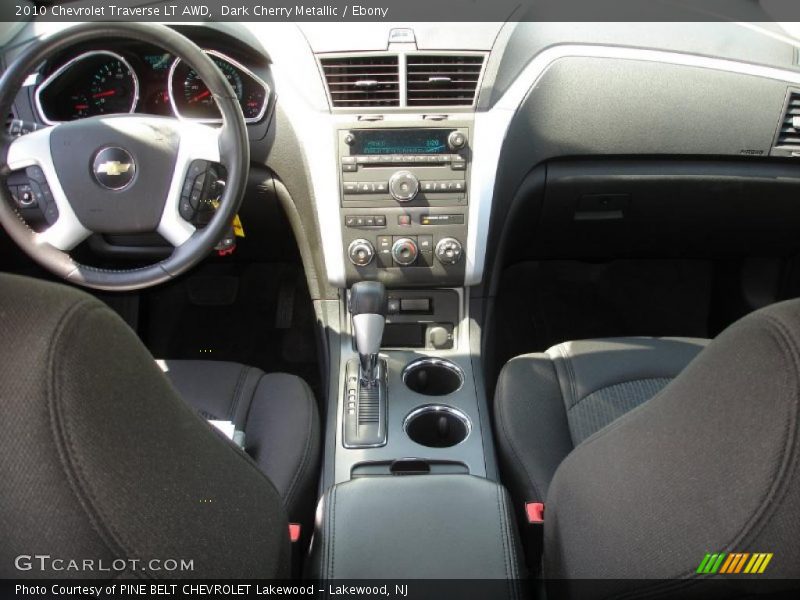 Dark Cherry Metallic / Ebony 2010 Chevrolet Traverse LT AWD
