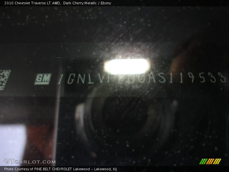 Dark Cherry Metallic / Ebony 2010 Chevrolet Traverse LT AWD