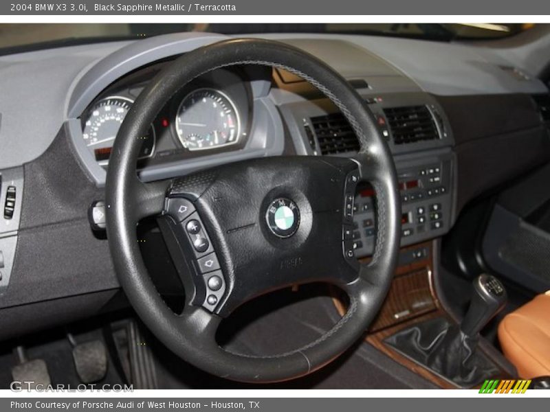 Black Sapphire Metallic / Terracotta 2004 BMW X3 3.0i