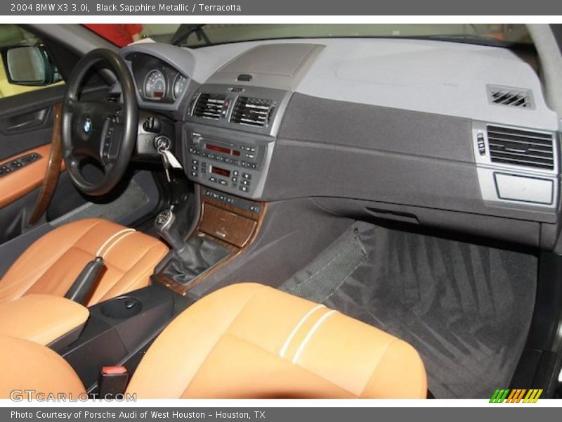 Black Sapphire Metallic / Terracotta 2004 BMW X3 3.0i
