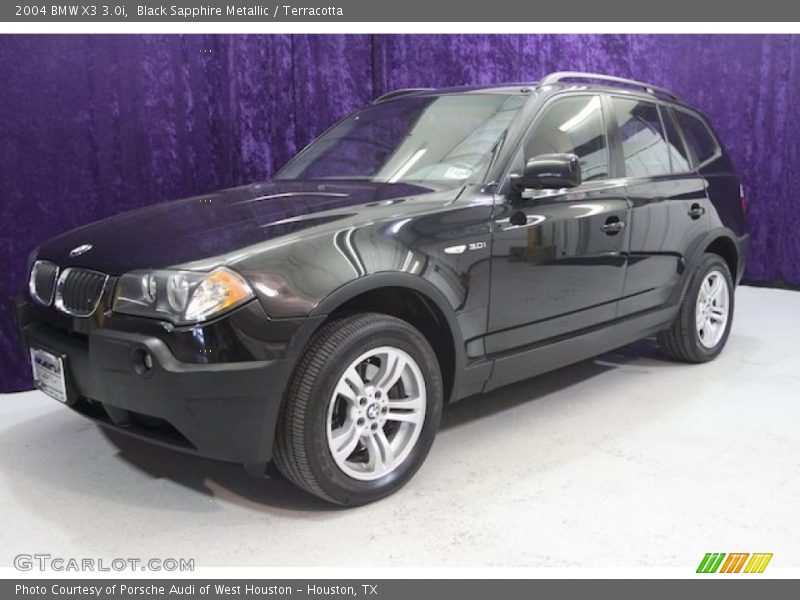 Black Sapphire Metallic / Terracotta 2004 BMW X3 3.0i