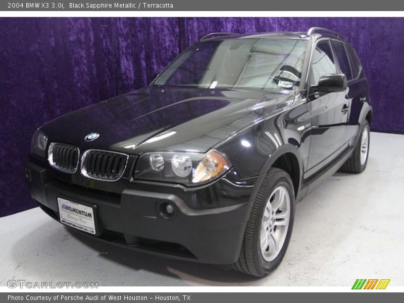 Black Sapphire Metallic / Terracotta 2004 BMW X3 3.0i