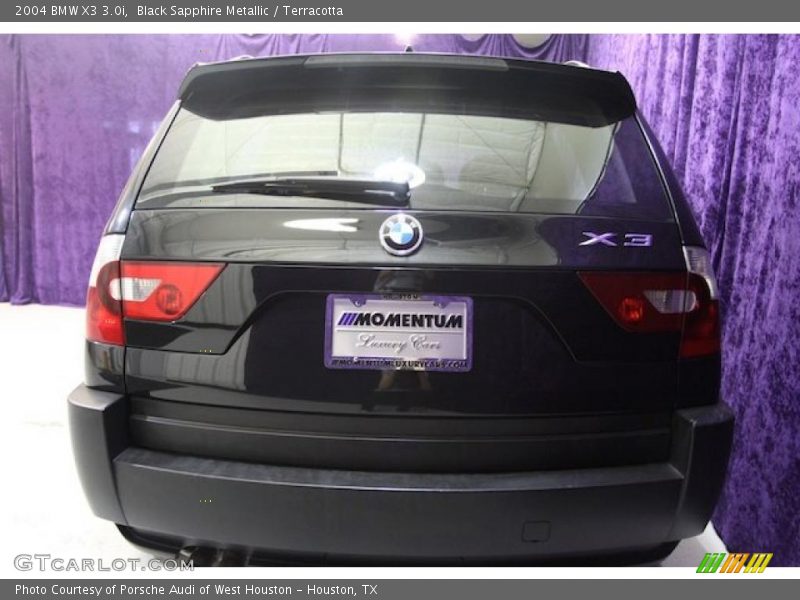 Black Sapphire Metallic / Terracotta 2004 BMW X3 3.0i