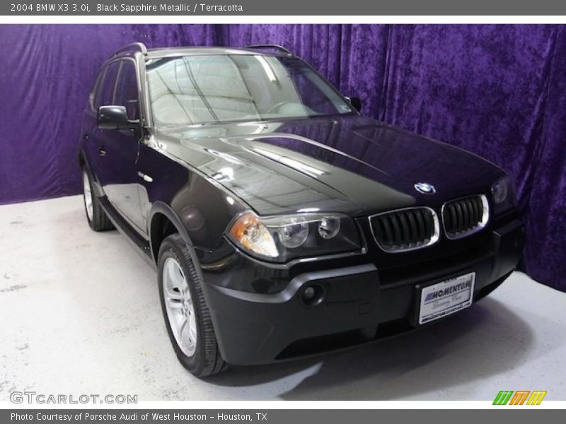 Black Sapphire Metallic / Terracotta 2004 BMW X3 3.0i