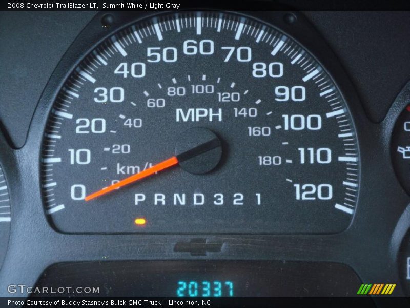 Summit White / Light Gray 2008 Chevrolet TrailBlazer LT