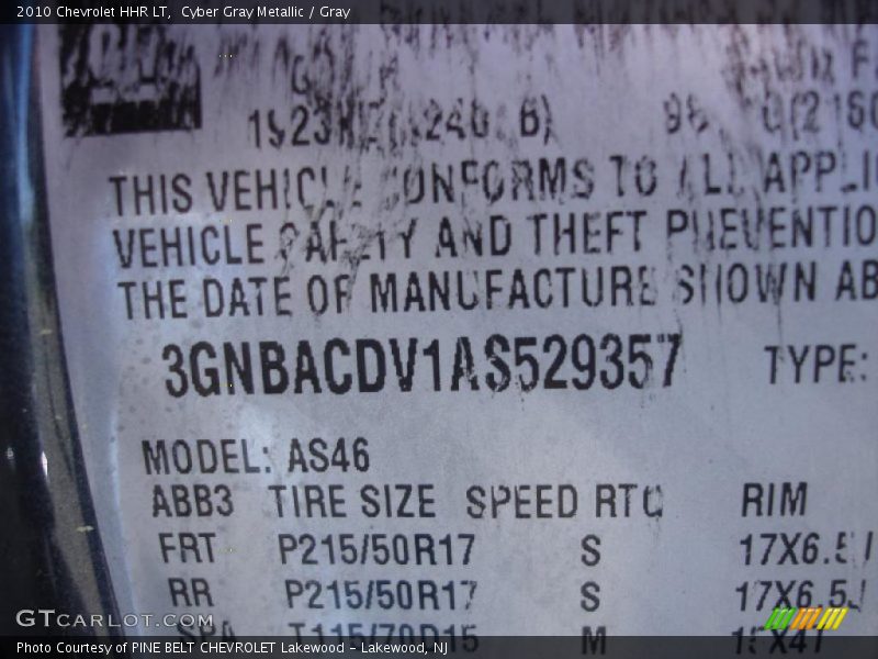 Cyber Gray Metallic / Gray 2010 Chevrolet HHR LT