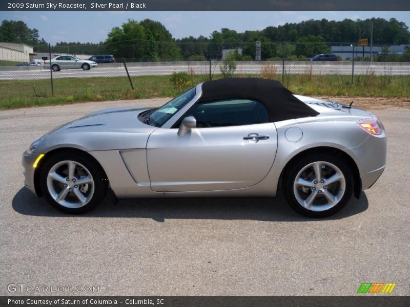 Silver Pearl / Black 2009 Saturn Sky Roadster