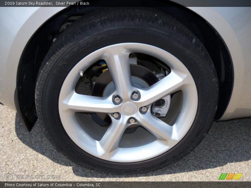 Silver Pearl / Black 2009 Saturn Sky Roadster