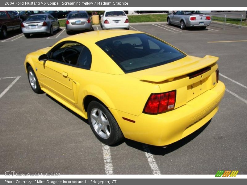 Screaming Yellow / Medium Graphite 2004 Ford Mustang V6 Coupe