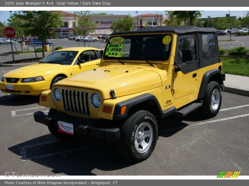 Solar Yellow / Dark Slate Gray 2003 Jeep Wrangler X 4x4