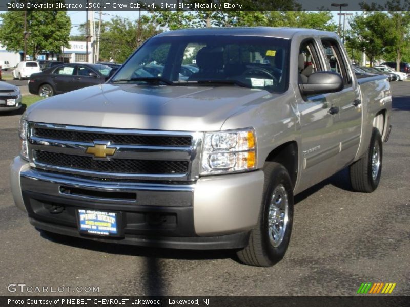 Silver Birch Metallic / Ebony 2009 Chevrolet Silverado 1500 LT Crew Cab 4x4