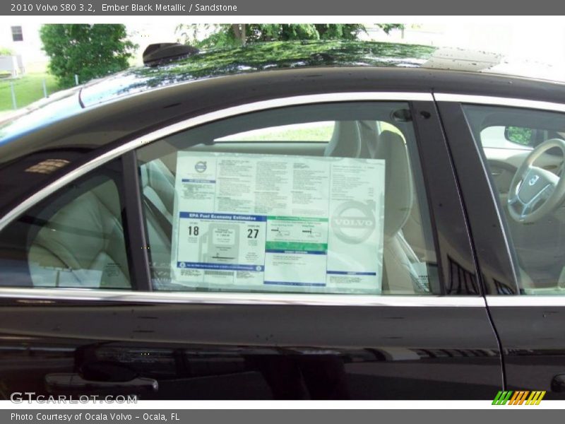 Ember Black Metallic / Sandstone 2010 Volvo S80 3.2