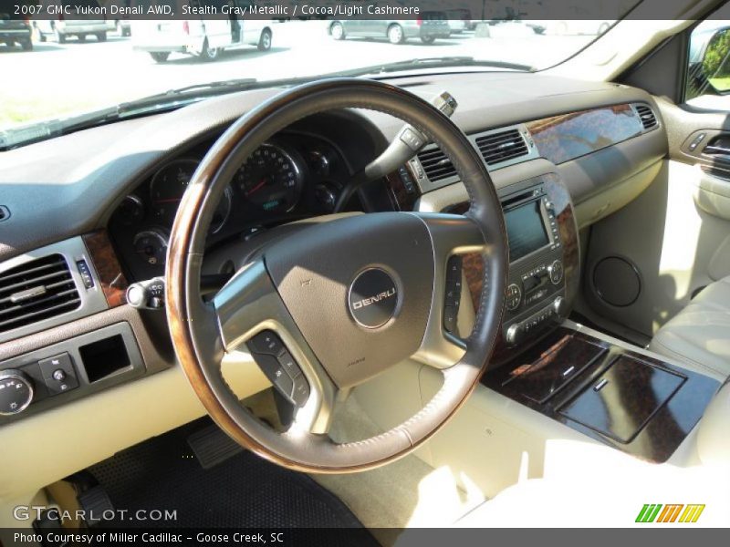 Stealth Gray Metallic / Cocoa/Light Cashmere 2007 GMC Yukon Denali AWD