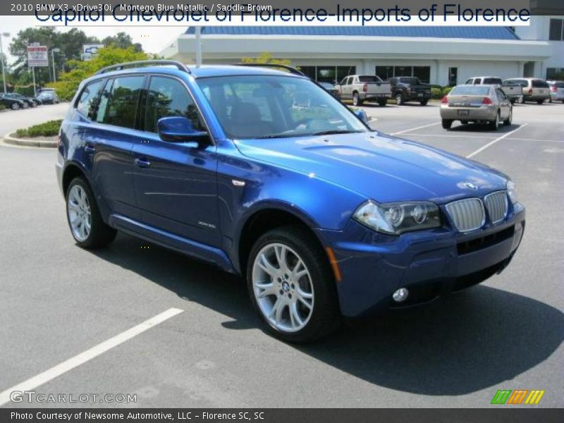 Montego Blue Metallic / Saddle Brown 2010 BMW X3 xDrive30i