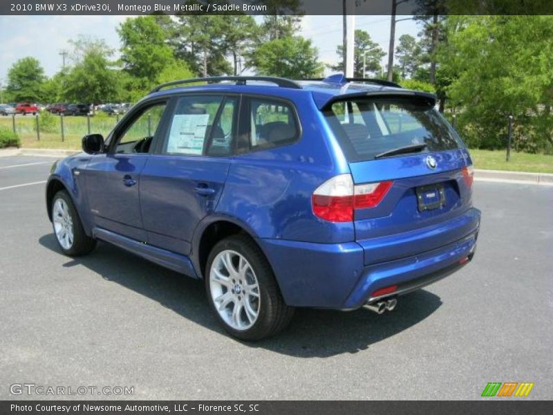 Montego Blue Metallic / Saddle Brown 2010 BMW X3 xDrive30i