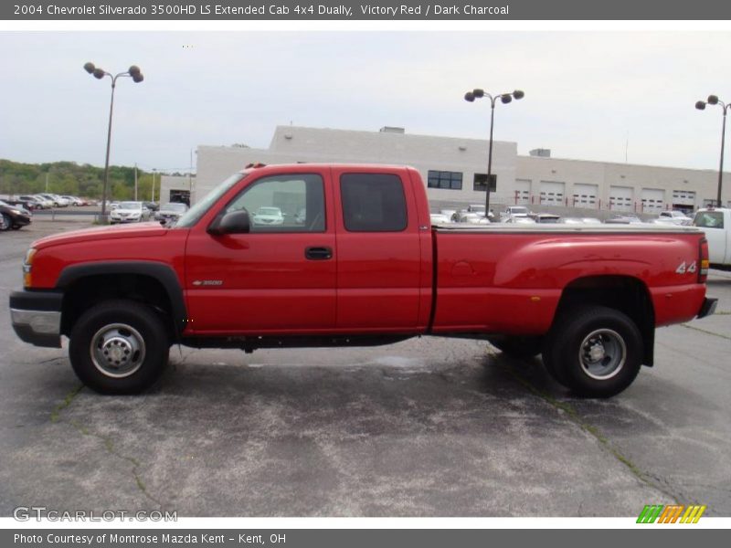 Victory Red / Dark Charcoal 2004 Chevrolet Silverado 3500HD LS Extended Cab 4x4 Dually