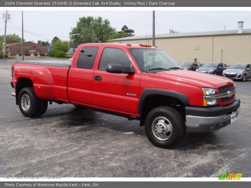 Victory Red / Dark Charcoal 2004 Chevrolet Silverado 3500HD LS Extended Cab 4x4 Dually