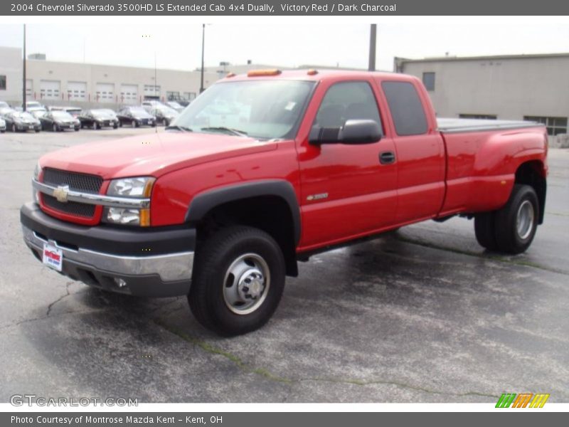 Victory Red / Dark Charcoal 2004 Chevrolet Silverado 3500HD LS Extended Cab 4x4 Dually