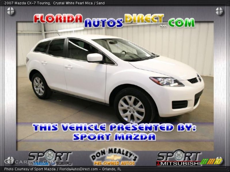 Crystal White Pearl Mica / Sand 2007 Mazda CX-7 Touring