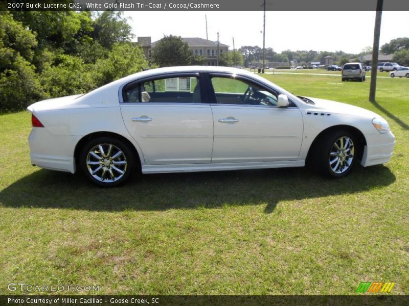 White Gold Flash Tri-Coat / Cocoa/Cashmere 2007 Buick Lucerne CXS