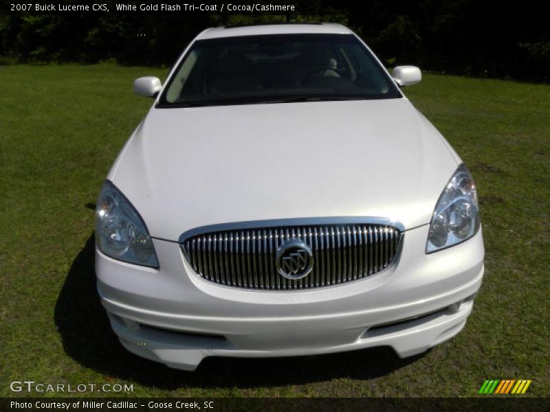 White Gold Flash Tri-Coat / Cocoa/Cashmere 2007 Buick Lucerne CXS