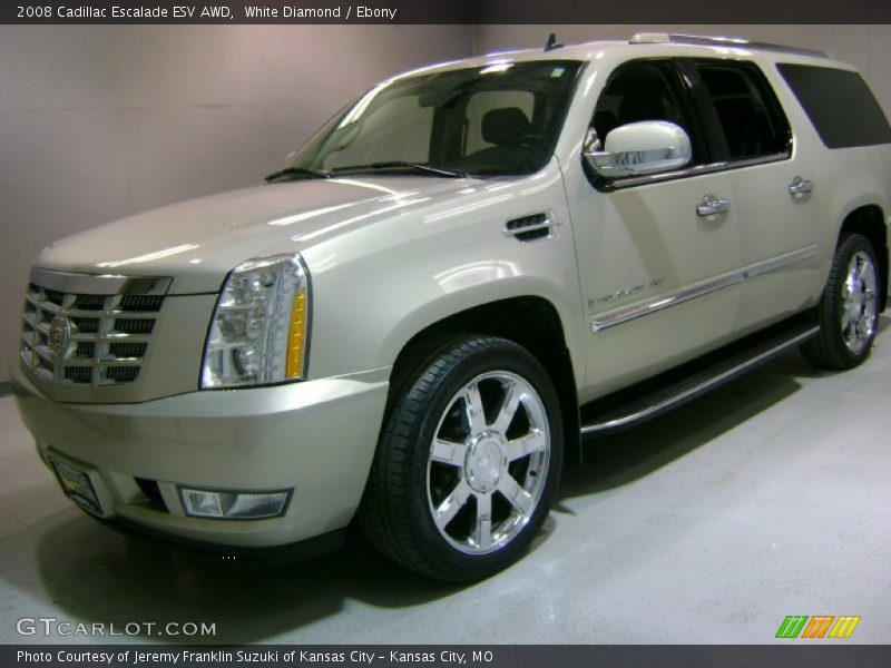 White Diamond / Ebony 2008 Cadillac Escalade ESV AWD