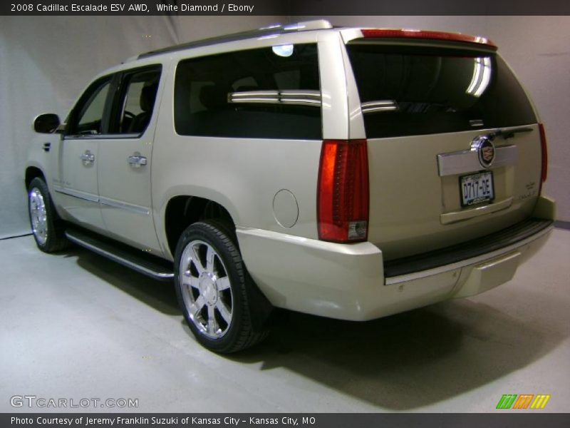 White Diamond / Ebony 2008 Cadillac Escalade ESV AWD