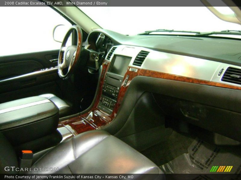 White Diamond / Ebony 2008 Cadillac Escalade ESV AWD