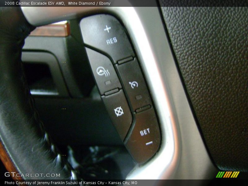 White Diamond / Ebony 2008 Cadillac Escalade ESV AWD