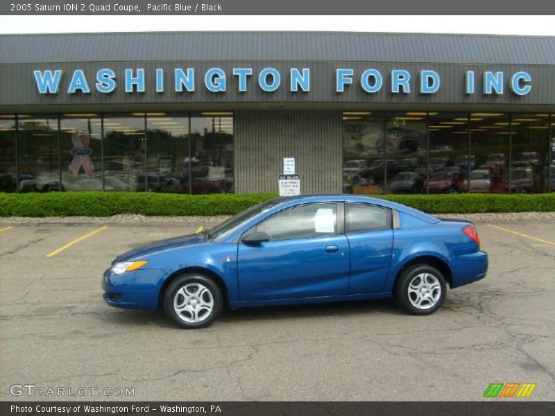 Pacific Blue / Black 2005 Saturn ION 2 Quad Coupe