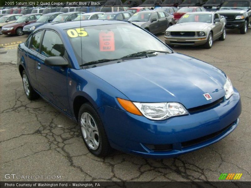 Pacific Blue / Black 2005 Saturn ION 2 Quad Coupe