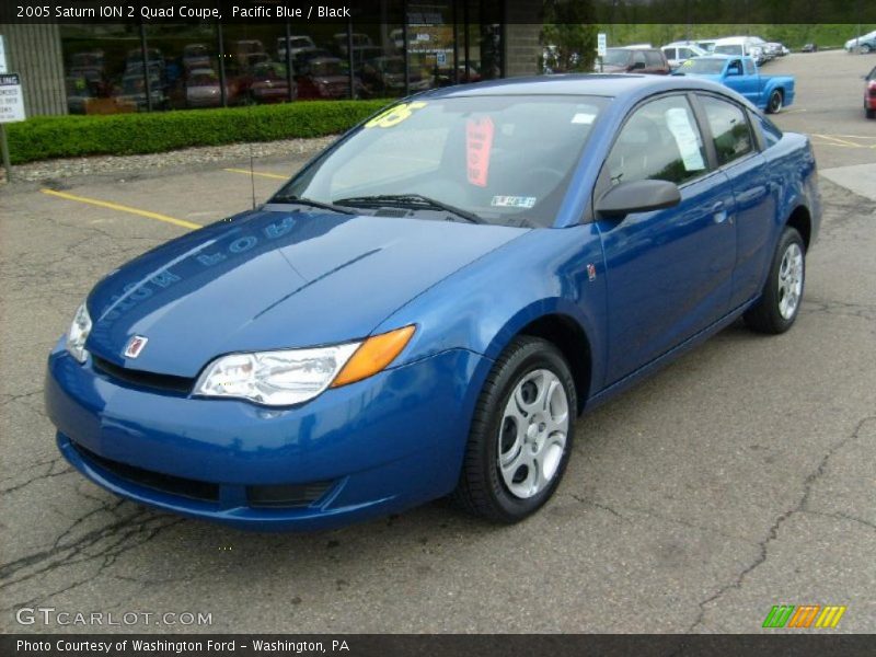 Pacific Blue / Black 2005 Saturn ION 2 Quad Coupe