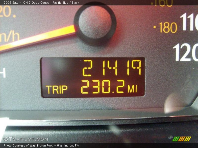 Pacific Blue / Black 2005 Saturn ION 2 Quad Coupe