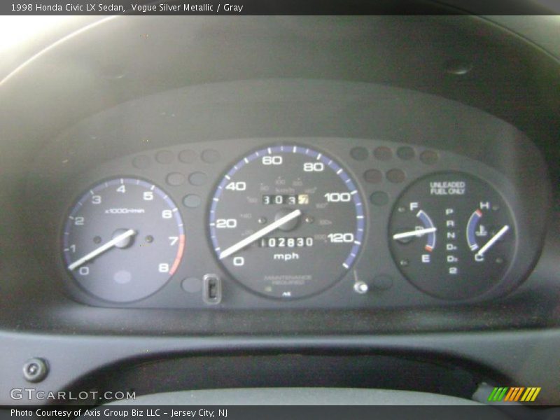 Vogue Silver Metallic / Gray 1998 Honda Civic LX Sedan