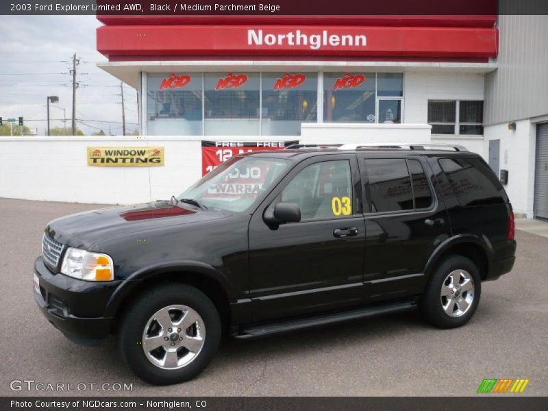 Black / Medium Parchment Beige 2003 Ford Explorer Limited AWD