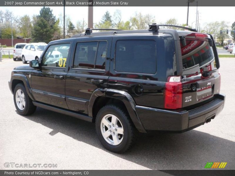 Black Clearcoat / Medium Slate Gray 2007 Jeep Commander Sport 4x4