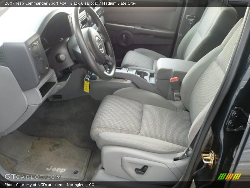 Black Clearcoat / Medium Slate Gray 2007 Jeep Commander Sport 4x4