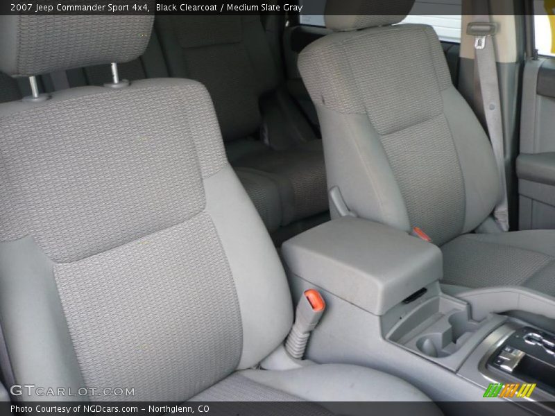 Black Clearcoat / Medium Slate Gray 2007 Jeep Commander Sport 4x4