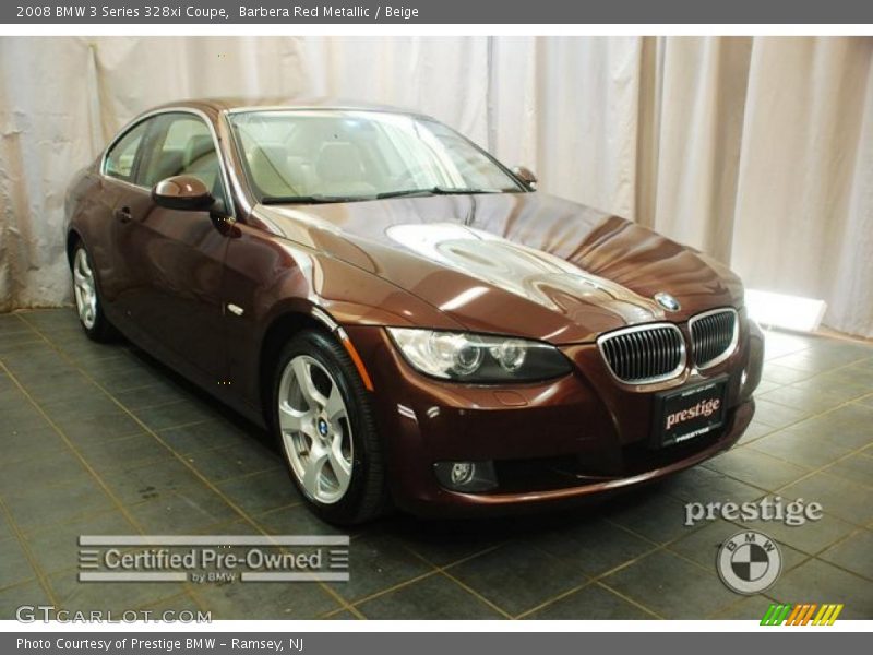 Barbera Red Metallic / Beige 2008 BMW 3 Series 328xi Coupe
