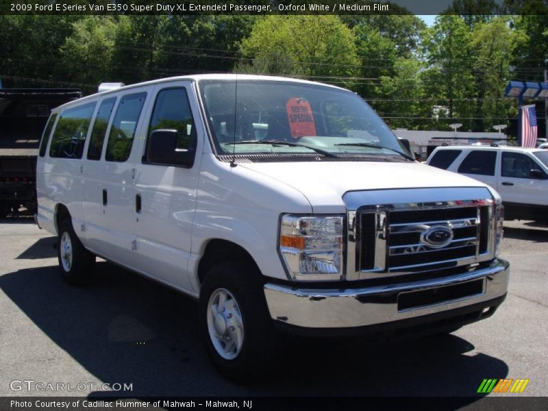 Oxford White / Medium Flint 2009 Ford E Series Van E350 Super Duty XL Extended Passenger