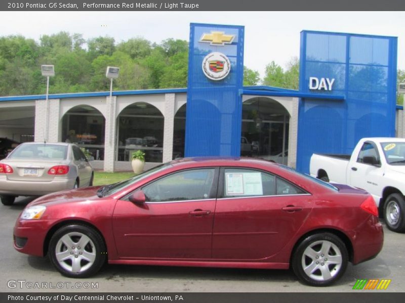 Performance Red Metallic / Light Taupe 2010 Pontiac G6 Sedan