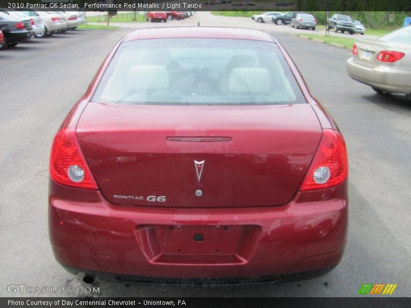 Performance Red Metallic / Light Taupe 2010 Pontiac G6 Sedan