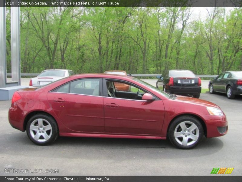 Performance Red Metallic / Light Taupe 2010 Pontiac G6 Sedan