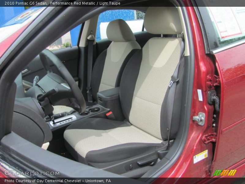Performance Red Metallic / Light Taupe 2010 Pontiac G6 Sedan