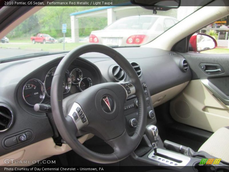 Performance Red Metallic / Light Taupe 2010 Pontiac G6 Sedan