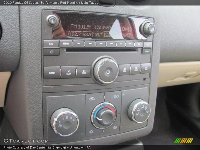Performance Red Metallic / Light Taupe 2010 Pontiac G6 Sedan