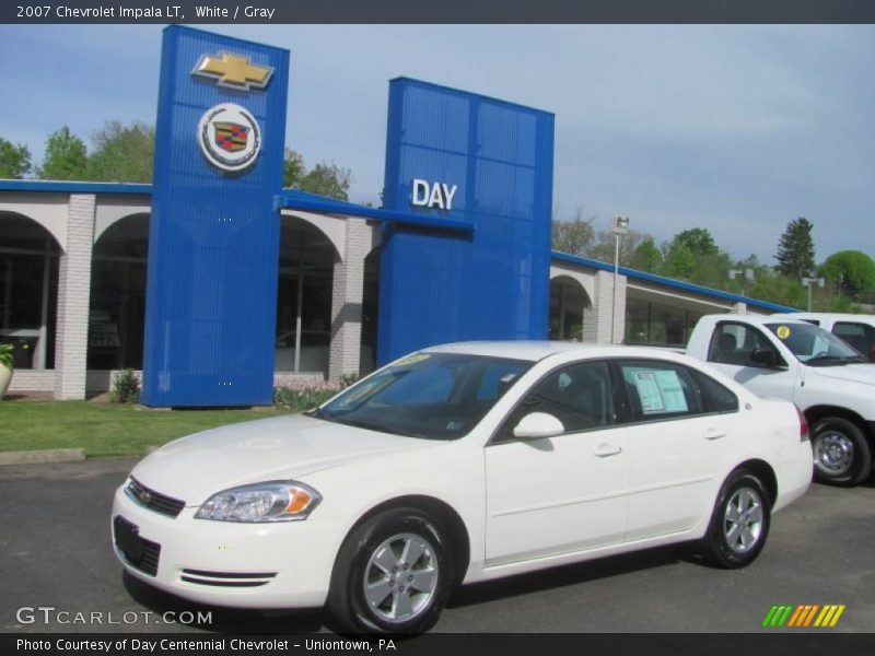 White / Gray 2007 Chevrolet Impala LT