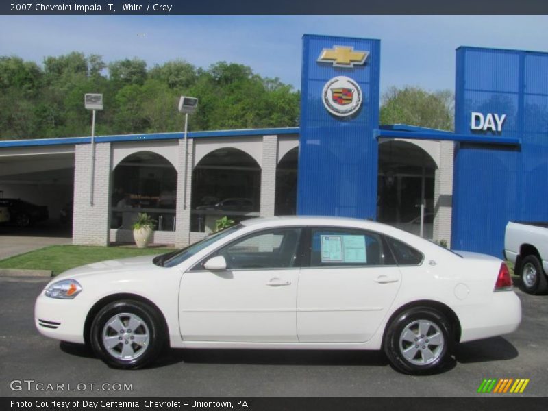 White / Gray 2007 Chevrolet Impala LT